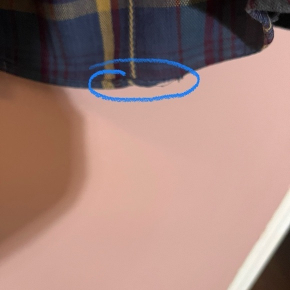 Bill Blass Mens Long Sleeve office Check Plaid Cotton Button Shirt see flaws - Picture 9 of 10